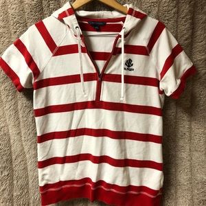 🔴 Tommy Hilfiger Half-zip Hooded Shirt